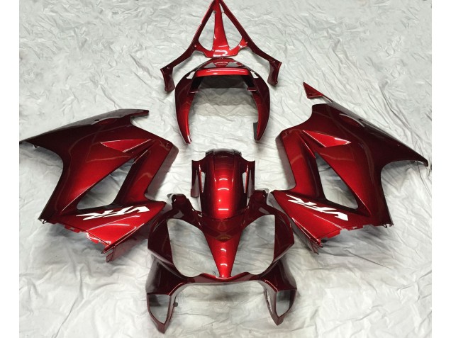 Tiefrot Schlicht 2002-2012 Honda VFR800 Motorrad Verkleidungen
