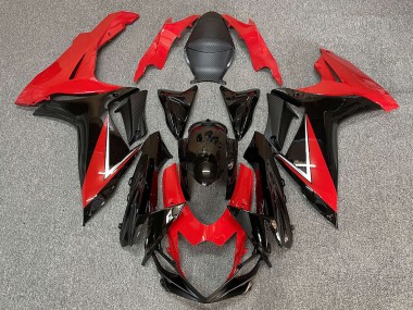 Tiefrot & Schwarzglanz 2011-2024 Suzuki GSXR 600-750 Motorrad Verkleidungen