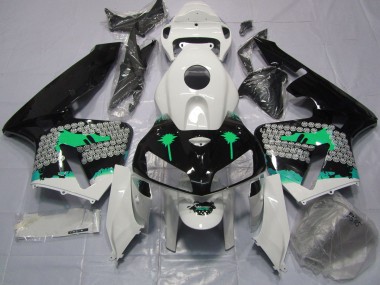 Türkisspritzer Auf Glänzendem Schwarz 2005-2006 Honda CBR600RR Motorrad Verkleidungen