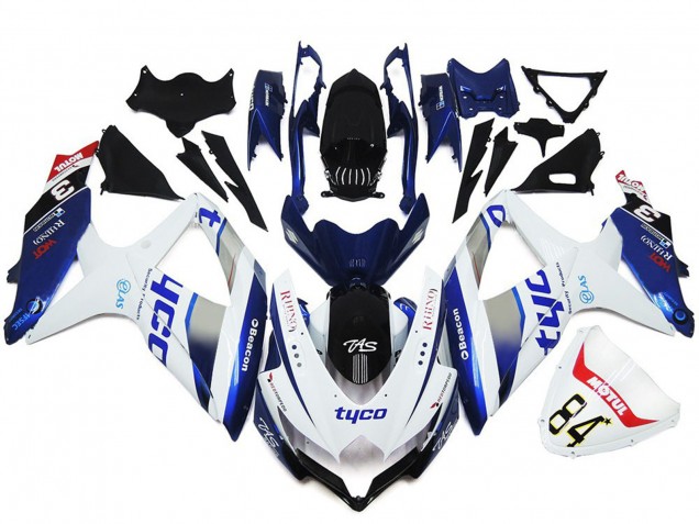 Tyco Benutzerdefinierter Glanzstil 2008-2010 Suzuki GSXR 600-750 Motorrad Verkleidungen Tyco Benutzerdefinierter Glanzstil 2008-2010 Suzuki GSXR 600-750 Motorrad Verkleidungen