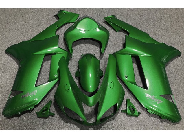 Waldgrün 2007-2008 Kawasaki ZX6R Motorrad Verkleidungen Waldgrün 2007-2008 Kawasaki ZX6R Motorrad Verkleidungen