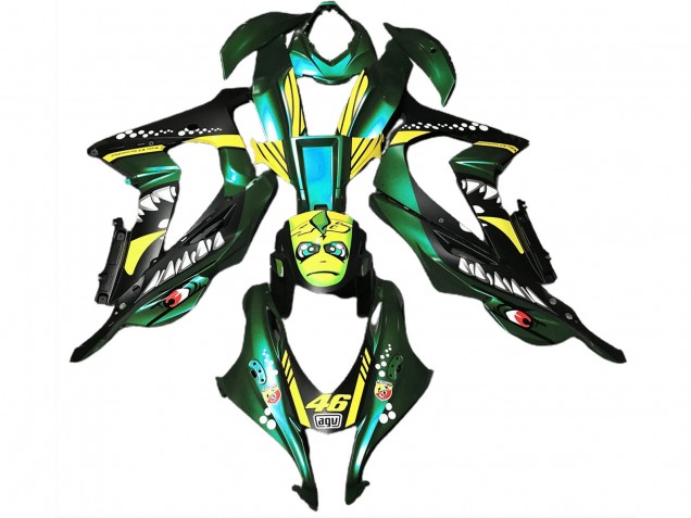 Waldgrüner Hai 2016-2019 Kawasaki ZX10R Motorrad Verkleidungen Waldgrüner Hai 2016-2019 Kawasaki ZX10R Motorrad Verkleidungen