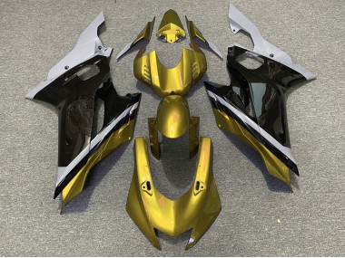 Zement Schwarz & Gold 2017-2021 Yamaha R6 Motorrad Verkleidungen