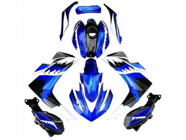 Weißer Blauer & Schwarzer Hai 2015-2018 Yamaha R3 Motorrad Verkleidungen