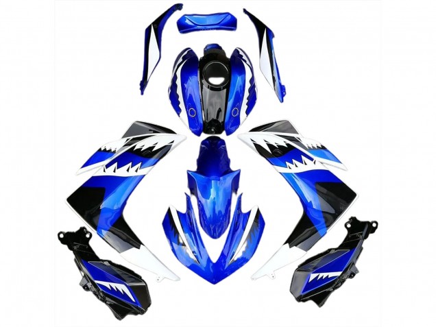 Weißer Blauer & Schwarzer Hai 2015-2018 Yamaha R3 Motorrad Verkleidungen Weißer Blauer & Schwarzer Hai 2015-2018 Yamaha R3 Motorrad Verkleidungen