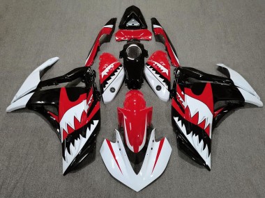 Weißer Hai & Rot 2015-2018 Yamaha R3 Motorrad Verkleidungen